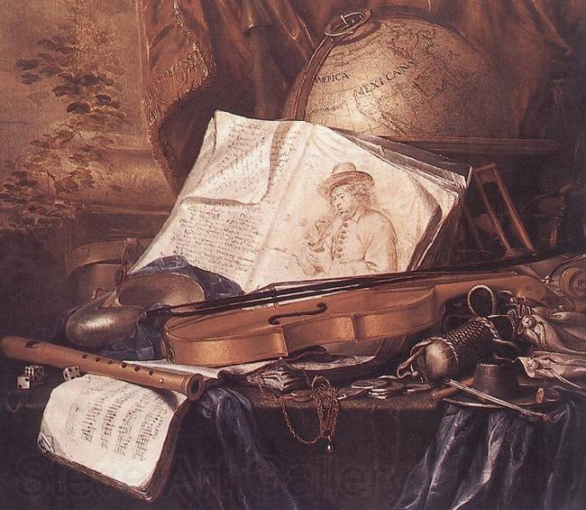 Pieter de Ring Still Life of Musical Instruments Spain oil painting art